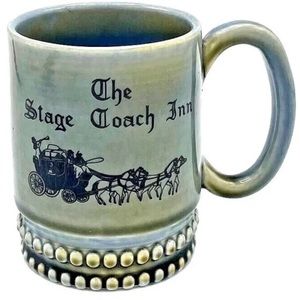 Vintage Green Irish Porcelain The Stage Coach Inn Coffee Cup Mug Made in Ireland